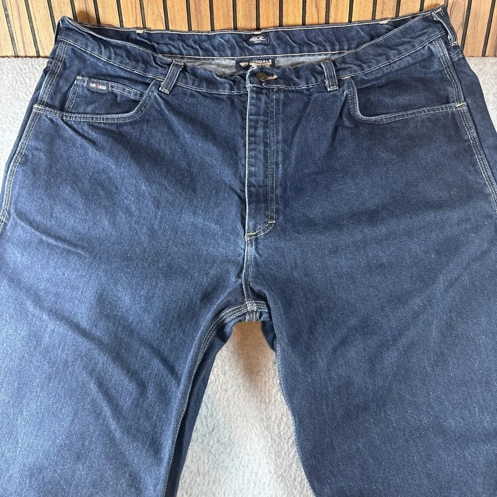 Tyndale FR Men's 42x34 Dark Wash Straight Leg AR/FR Work Construction Cat2